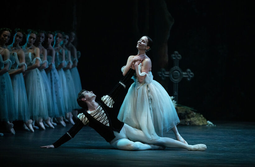 Katja Khaniukova as Giselle and Aitor Arrieta as Albrecht in Mary Skeaping's Giselle. Photo: Laurent Liotardo.