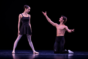 Sarcasms - Sarkasmen, choreography: Hans van Manen. Czech National Ballet (Romina Contreras, Paul Irmatov)
Photo: Sergei Gherciu.