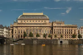 The National Theatre, view from the Střelecký island.