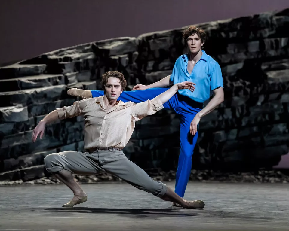 Matthew Ball and William Bracewell in Against The Tide at the Royal Opera House. Photo: Tristram Kenton