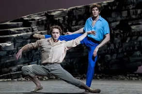 Matthew Ball and William Bracewell in Against The Tide at the Royal Opera House. Photo: Tristram Kenton