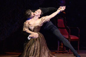 Natalia Osipova as Tatiana and Lukas B. Brændsrød as Eugene Onegin in John Cranko's Onegin ©2025 RBO. Photographed by Andrej Uspenski.