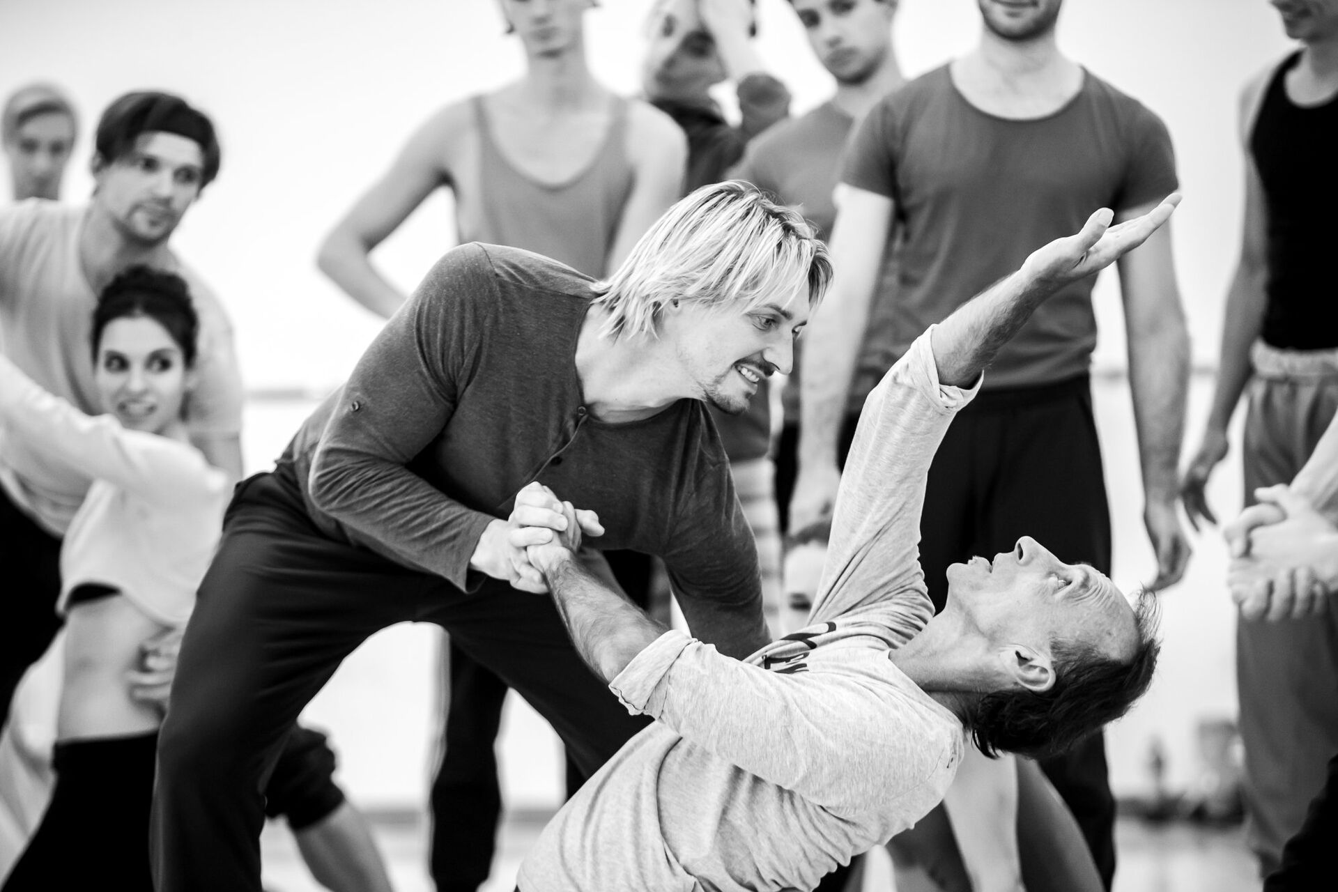 Mosty času, zkoušky (Michal Štípa a Patrik Delacroix). Photo: Martin Divíšek.