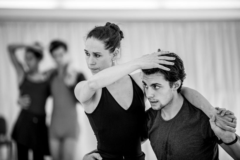 Rehearsal of Puppet (Danilo Lo Monaco, Nikola Márová). Photo: Martin Divíšek.