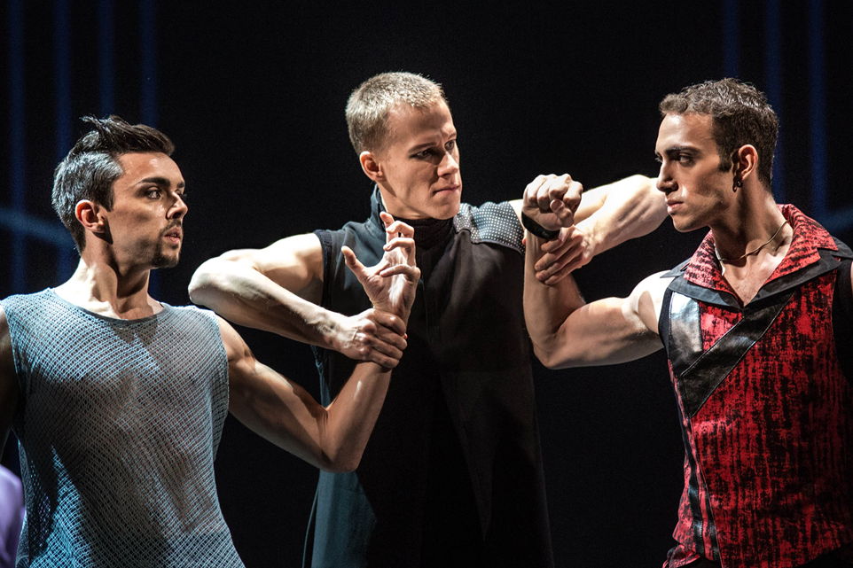Romeo a Julie (Mathias Deneux, Viktor Konvalinka, Giovani Rotolo). Foto Pavel Hejný. Romeo and Juliet. Photo: Pavel Hejný
