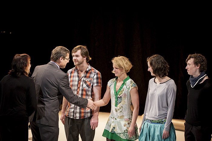 A few interprets of Correction, Dance Piece of The Year, foto: Vojtěch Brtnický